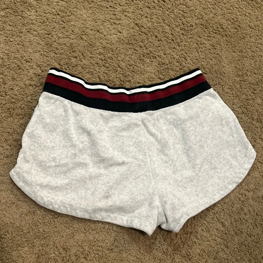 Nike Terrycloth Shorts Gray Black Red Side Stripe Women’s Size Medium